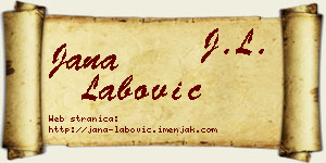 Jana Labović vizit kartica
